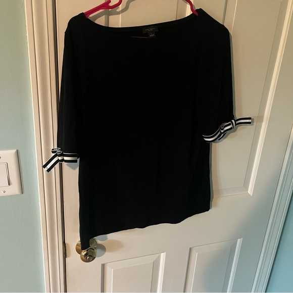 Ann Taylor black blouse L - Picture 2 of 6